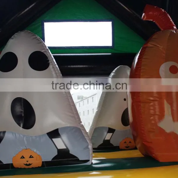 Halloween Party Inflatable Bouncere House, Hallowmas Thembe Fun City Inflatable Giant Bouncer for Rental photo-5