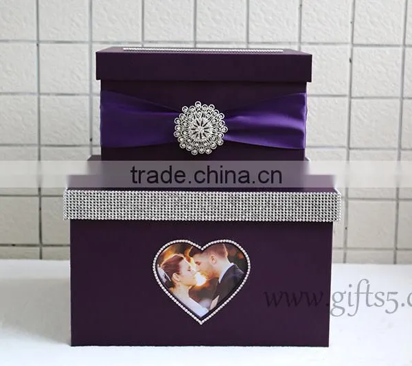 Specail Wedding Post Box Wedding Card Box Wedding Money Box Wiht Photo Frame photo-3