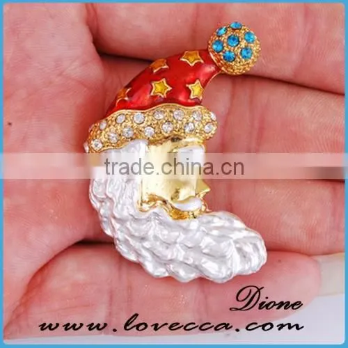 Latest Brooch Design Custom Artificial Flowers Santa Claus Brooch Pin for Christmas photo-5