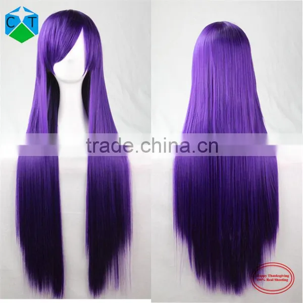 Cosplay Wig Long Purple Best Cosplay By 80CM Long Straight Hair Long Straight Wig Cosplay photo-2