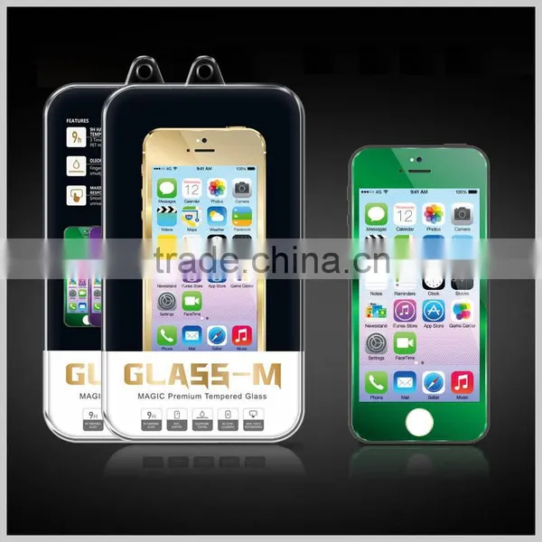 Electroplating Tempered Glass For IPhone 5/5S,Glass M Curved Edge Screen Protect Film 6 Colors Available photo-6