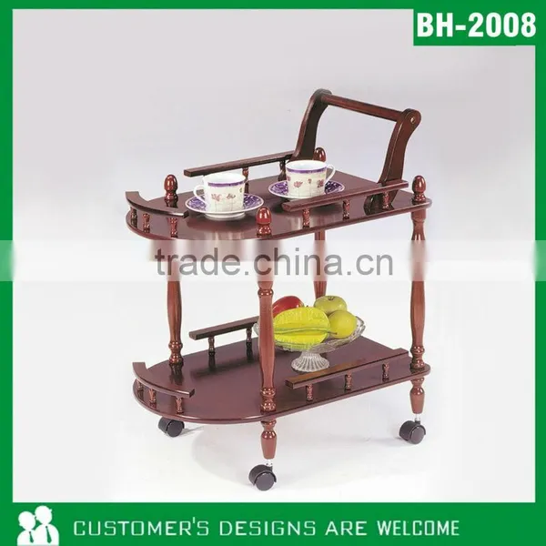 Wooden Food Cart, Wooden Service Cart, Liquor Cart
