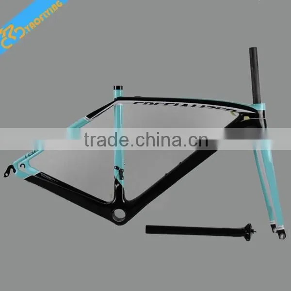 2015 Chinese Popular Style Road Bicycle Carbon Frame for Sale Including Fork Seatpost Headsets Clamp BB30/BSA,matte/glossy photo-2