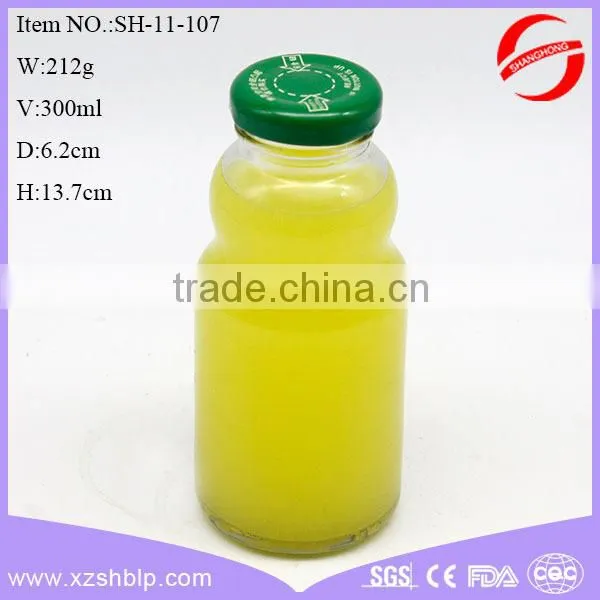Liquid Packing 250ml Glass Beverage Bottles With Screw Metal Cap photo-4
