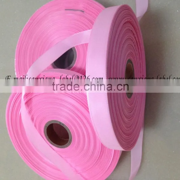 High Quality Satin Ribbon,100% Polyester Plain Woven Label Fabric, Polyester Label Tape for Underwear Labels photo-4
