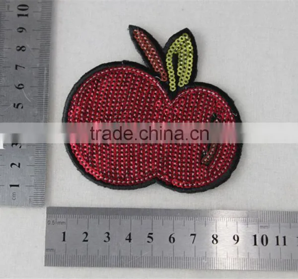 Good Price Embroidery Patch Red Cherry Printting Sew on Collar for Sale photo-6