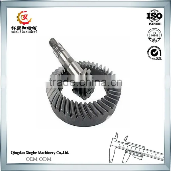 CNC Machining Center Bevel Gear Spur Gear Spline Shaft With Nitriding Finish