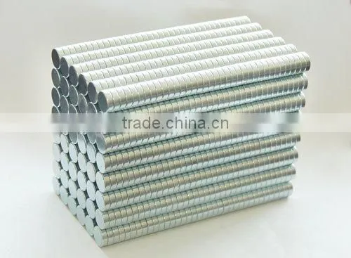 Strong Small Cylinder Magnet Discs Plating With Color-Zinc photo-2