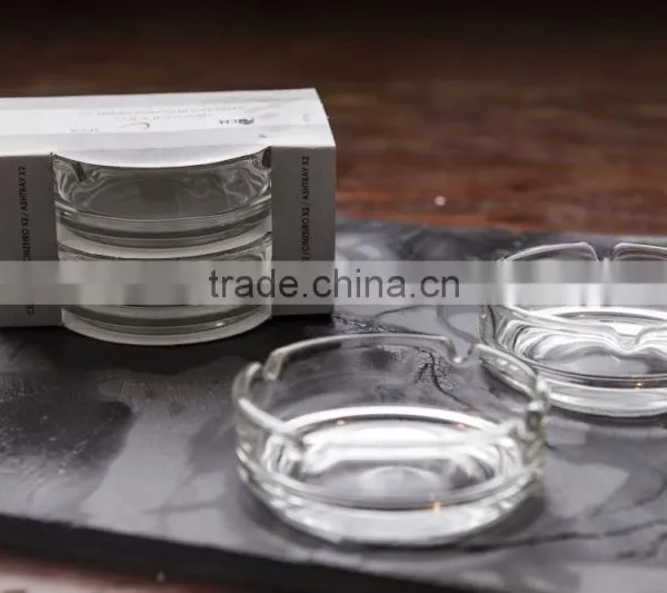 Round Glass Ash Tray Clear Glass Ash Tray photo-3