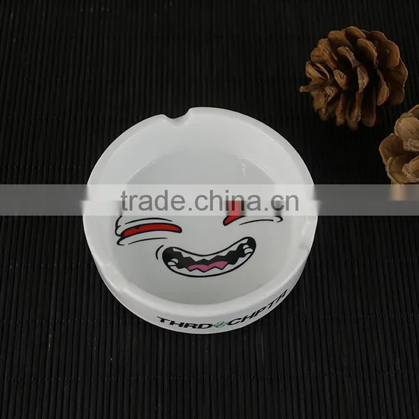 New Ideas Novelty Ceramic Ash Tray Ashtray With Decal Printing