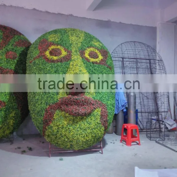 CHY1010808 Shaped Human Face Sculpture,artificial Topiary Plastic Sculpture photo-3