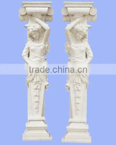 European Sex Lady Stone Column in Pillar Used for Decorative photo-3