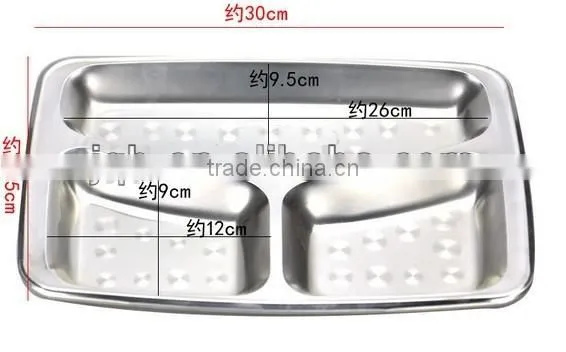 SS18/8 Stainless Steel Fast Food Tray/Mess Tray/Snack Tray,Winolaz photo-3