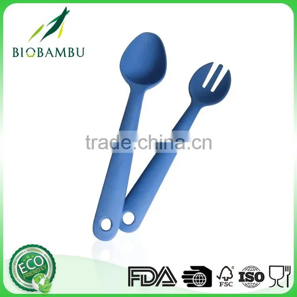 Customized No Pollution Non-toxic Bamboo Fiber Spoon and Fork photo-3