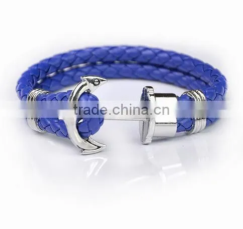 Fashion Accessories Bracelet Woman 2017 Leather Bracelet Anchor Bracelet photo-4