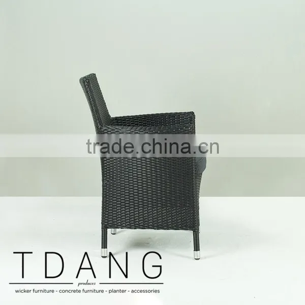 Pasadena Wicker Chair (Black) - Dining Wicker Furniture Chair photo-4