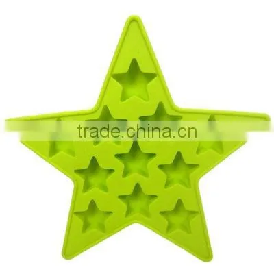Novelty Red Silicone Ice Mold With Five Star Shape photo-2