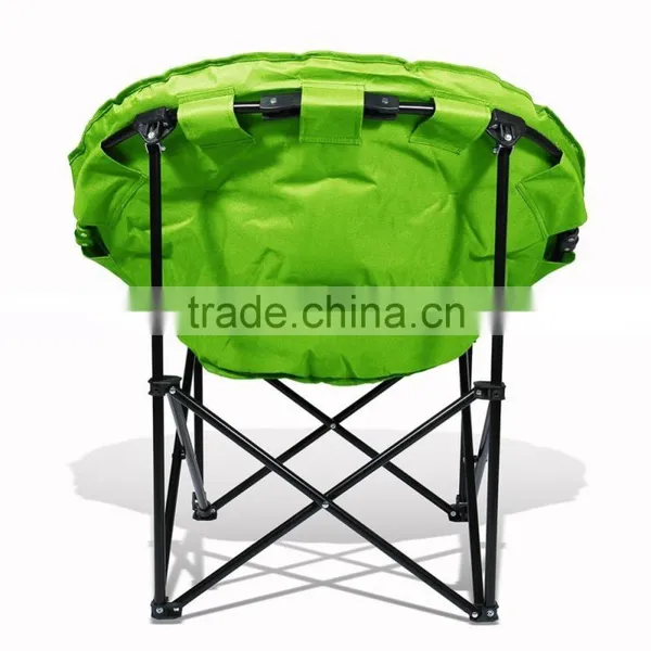 Folding Steel Frame Quailted Fabric Coloful Camping Moon Chair photo-3