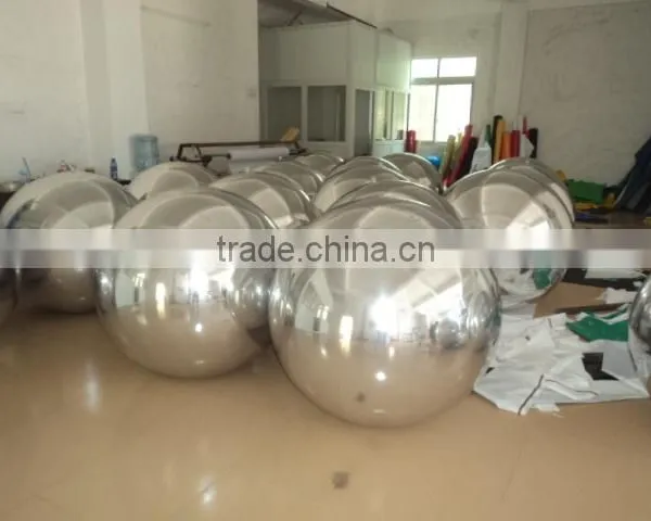 Inflatable Double Layer Inflatable Silver Mirror Ball/stage Display Decoration Ball for Sale photo-2