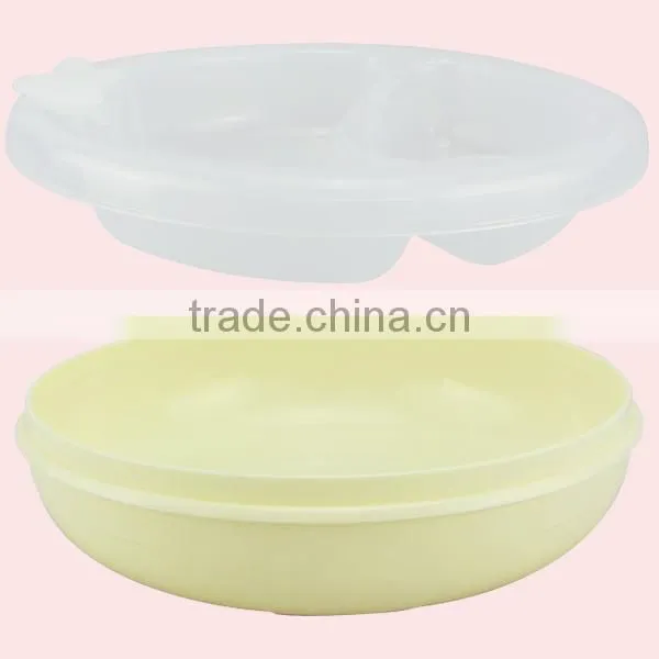 Plastic Put Hot Water Insulated Dish Keep Food Warm Baby Plate photo-3