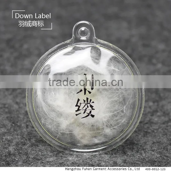 Clear Custom Down Tag With Logo photo-3