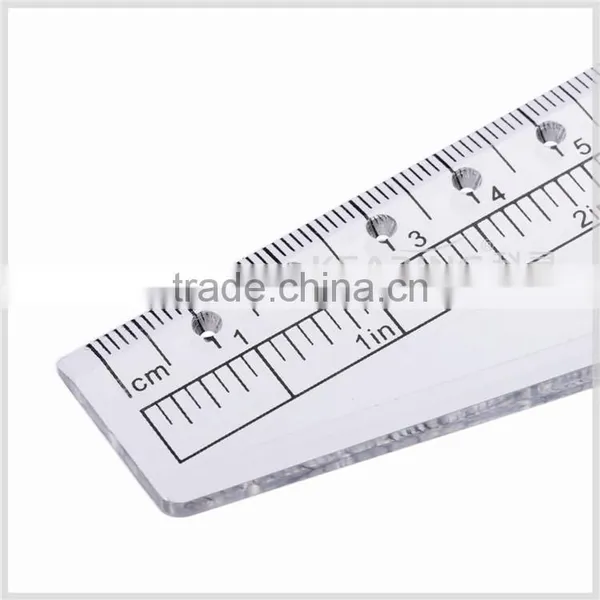 Transparent Plastic Multi-Purpose Rolling Ruler With Protractor For Scaling photo-5