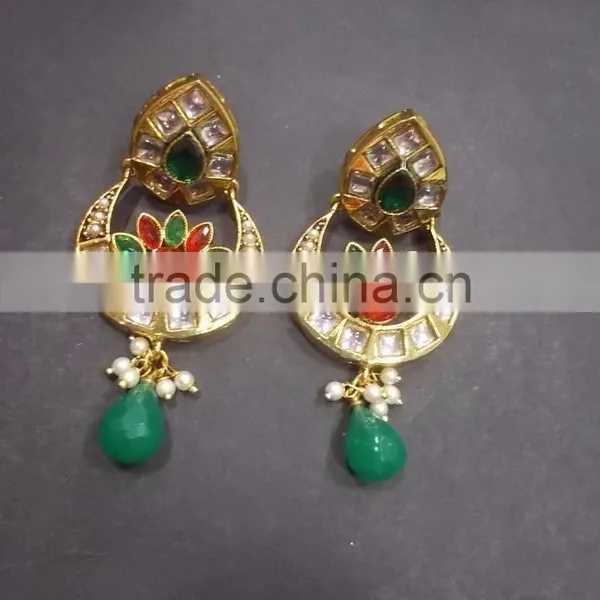 Peacock Kundan Earrings photo-3