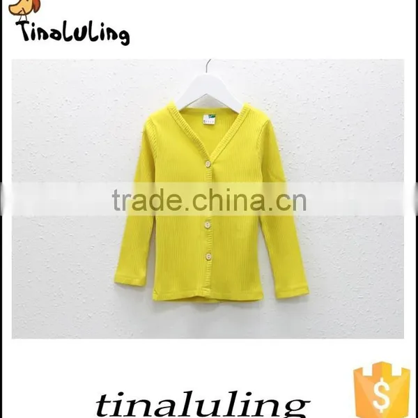 Newest Plain Kids Cardigans Children Cotton Sweater photo-2