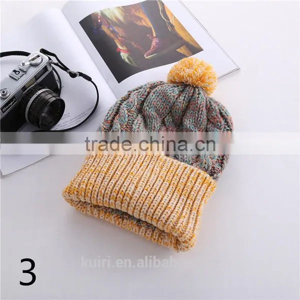 Women's Hat Winter Shoe Female Knit Autumn Thicken Pom Hats For Girls Caps Thicken Cap photo-4