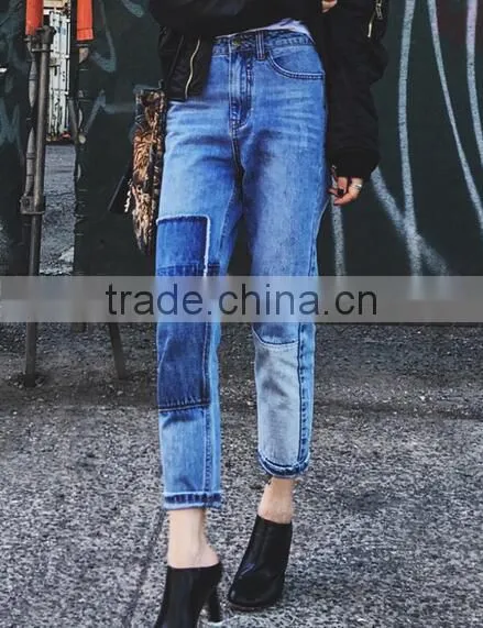 4781 Runwaylover Hot Sale Ladies Washing Denim Jeans photo-2
