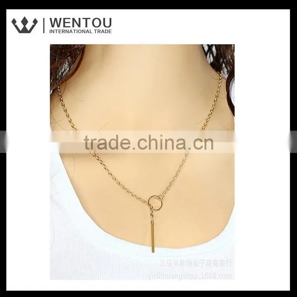 Wholesale Simple Design Geometric Triangulation Short Necklace photo-5