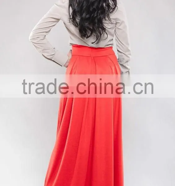 Elegant Business Woman Maxi Skirt Wholesale Ladies Office Long Skirts photo-3