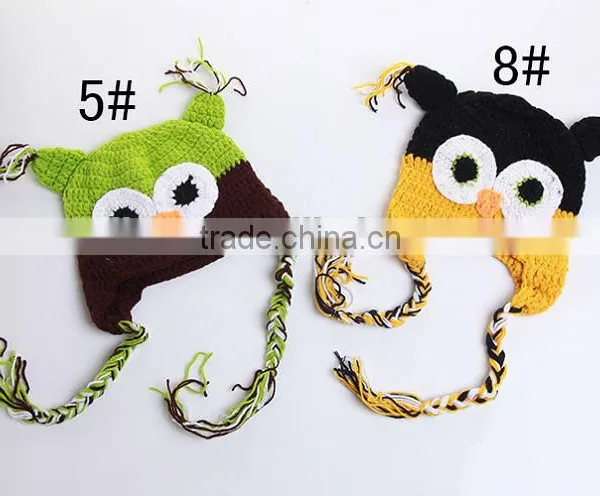 Crochet Baby Hat Infant Cute Hot Sale Custom High Quality New Fashion Crochet Owl Beanie Hat Toddler Crochet Hat for Sale photo-5
