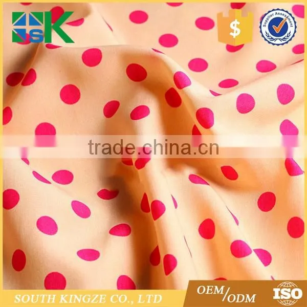 Faux Silk Print Satin Silk Cos Formal Dress Baby Clothes Kimono Polka Dot Fabric