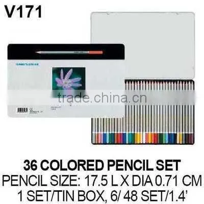 24 PROFESSIONAL NON-TOXIC COLORED PENCIL SET photo-2