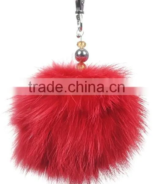 YR856 Real Fur Raccoon Fur Ball Accessory photo-2