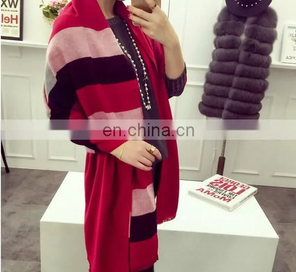 Solid Cashmere Textile Scarf Shawl Autumn for Women Cape Fringe Fashion Scarves photo-6