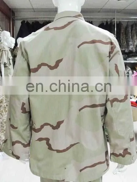 Cheap Custom Three Color Desert Camouflage Military Clothing for Sale photo-5