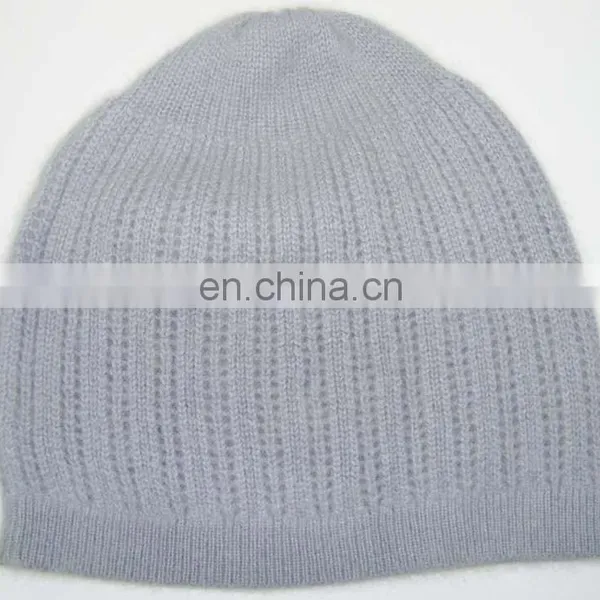 Knitted Cashmere Caps With Fur Pom Pom photo-2