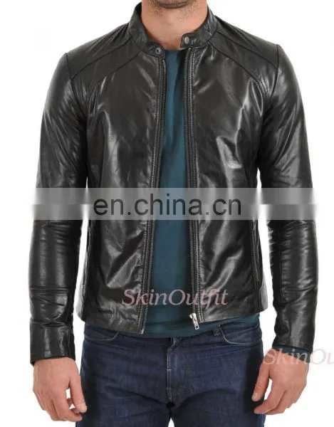 Men Leather Motorbike Jacket