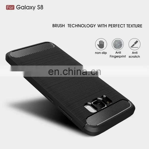 Carbon Fiber Pattern Soft TPU Back Cover Case for Samsung Galaxy S8 photo-2