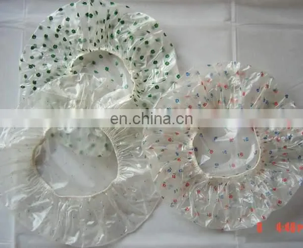 Disposable Clear PE Shower Cap for Hotel Using photo-4