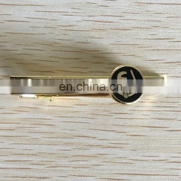 Custom Stamped Logo Gold Tie Bar
