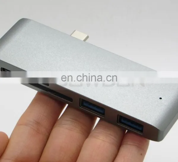 High Speed USB 3.0 USB C Type C Hub 5 in 1 Combo Hub With Charging Port for Macbook Card Reader photo-4