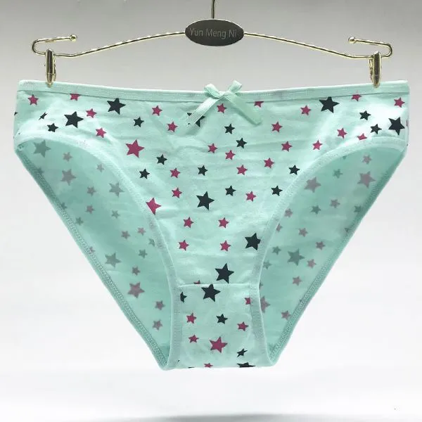 Yun Meng Ni Sexy Underwear Pretty Five Star Printed Panties Cotton Women's Sexy Briefs photo-5