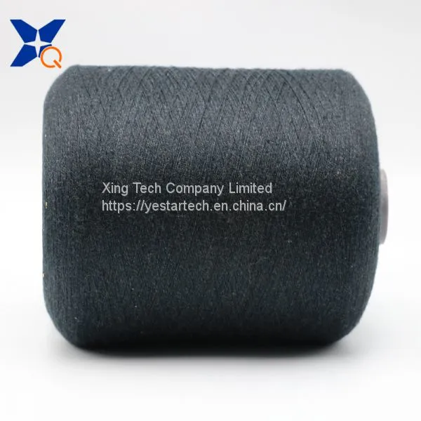Ne16/2plies 10% Stainless Steel Blended With 90% Polyester Staple Fiber for Touch Screen Gloves-XTAA114 photo-4