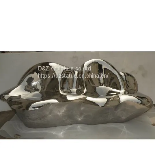Outdoor Stainless Steel Chair Large Metal Sculptures