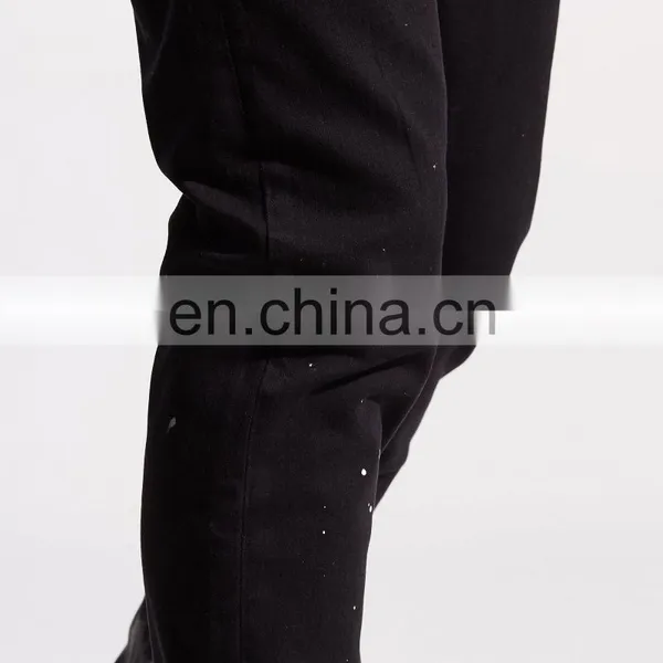 DiZNEW PAINT CUSTOM LOGO BLACK BULK MENS JEANS FOR MEN photo-6