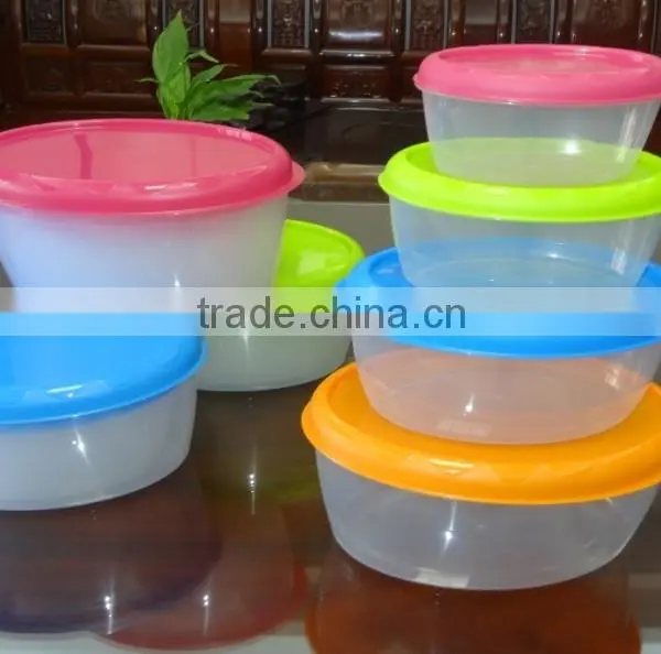 Popular 4 Pcs Set Oval Plastic Food Storage Container photo-2