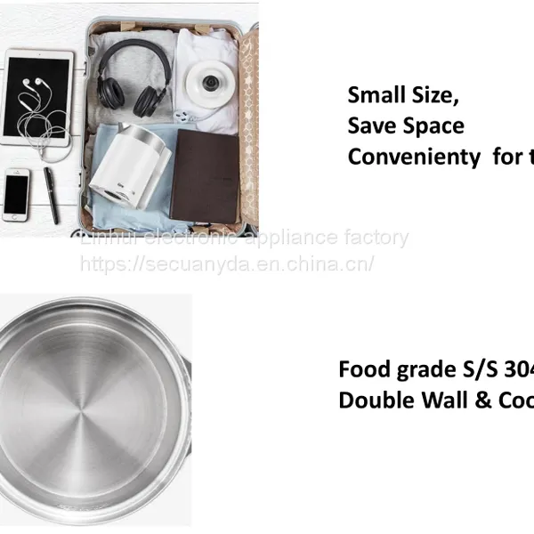 2021 Newest Stainless Steel Food Grate 304 Travelling Electric Kettle 0.6L（SKYPE:lifuli123） photo-2